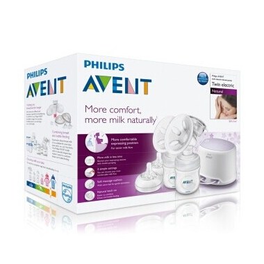 飞利浦 新安怡（AVENT）宽口径自然原生双边电动吸乳器-SCF334/02