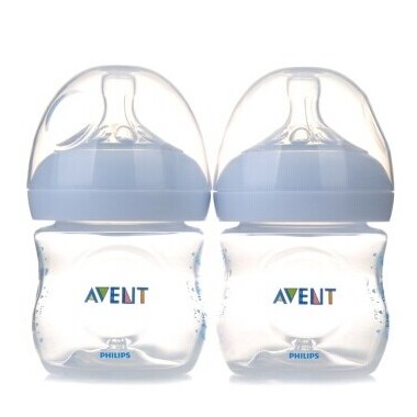 飞利浦 新安怡 宽口径自然原生PP奶瓶4oz/125毫升对装 SCF690/27