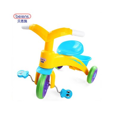 贝恩施 儿童脚踏三轮车 黄色
