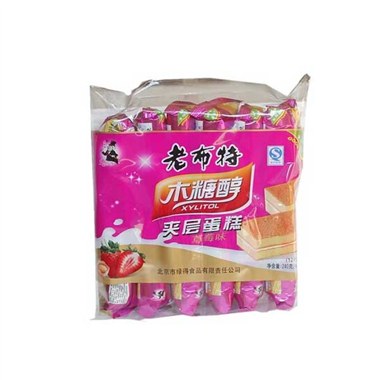 240g木糖醇夹层蛋糕(草莓味)