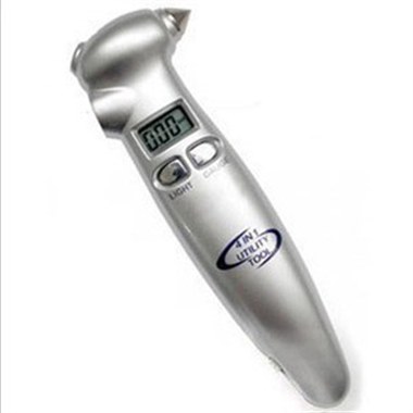 四合一多功能液晶数字显示胎压计/安全锤救生锤