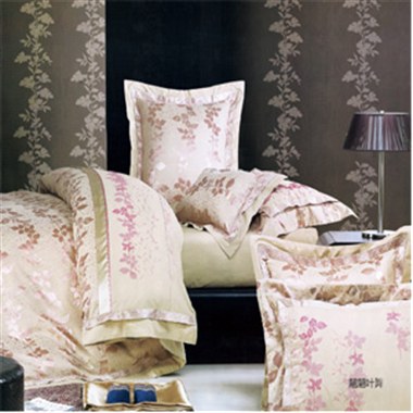 金丝莉翩翩叶舞经典天丝绣花套件