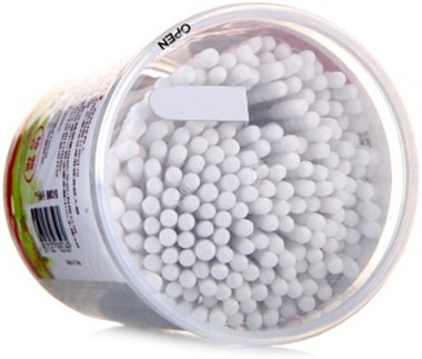 bobo乐儿宝 儿童婴儿棉棒两用双头宝宝耳鼻清洁细轴棉棒 180支装 BM318